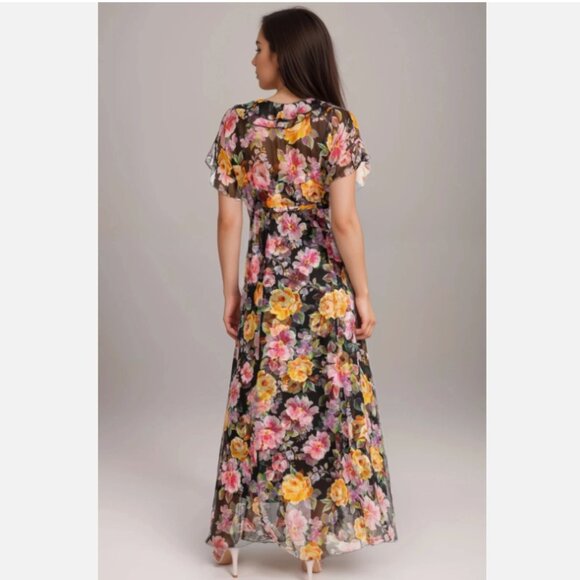 Johnny Was Jade Suri Ruffle Floral Silk Maxi Dress - Picture 4 of 10